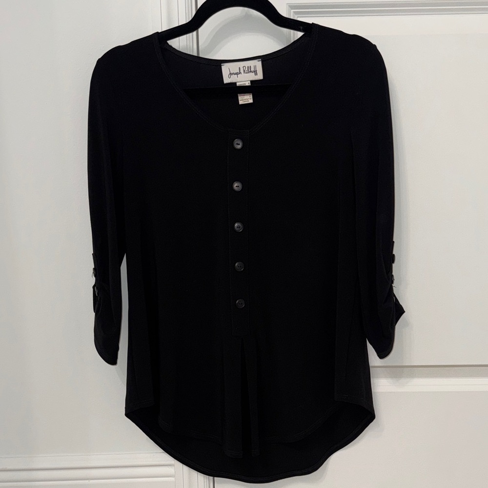 Joseph Ribkoff Black Top with Buttons